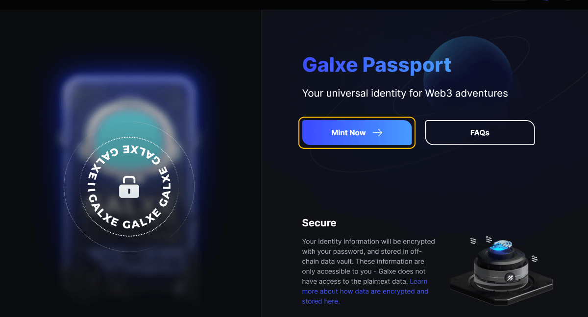 Tạo Galxe Passport