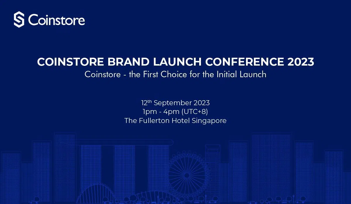Coinstore 2023 sẽ diễn ra vào ngày 12/9 tại Singapore