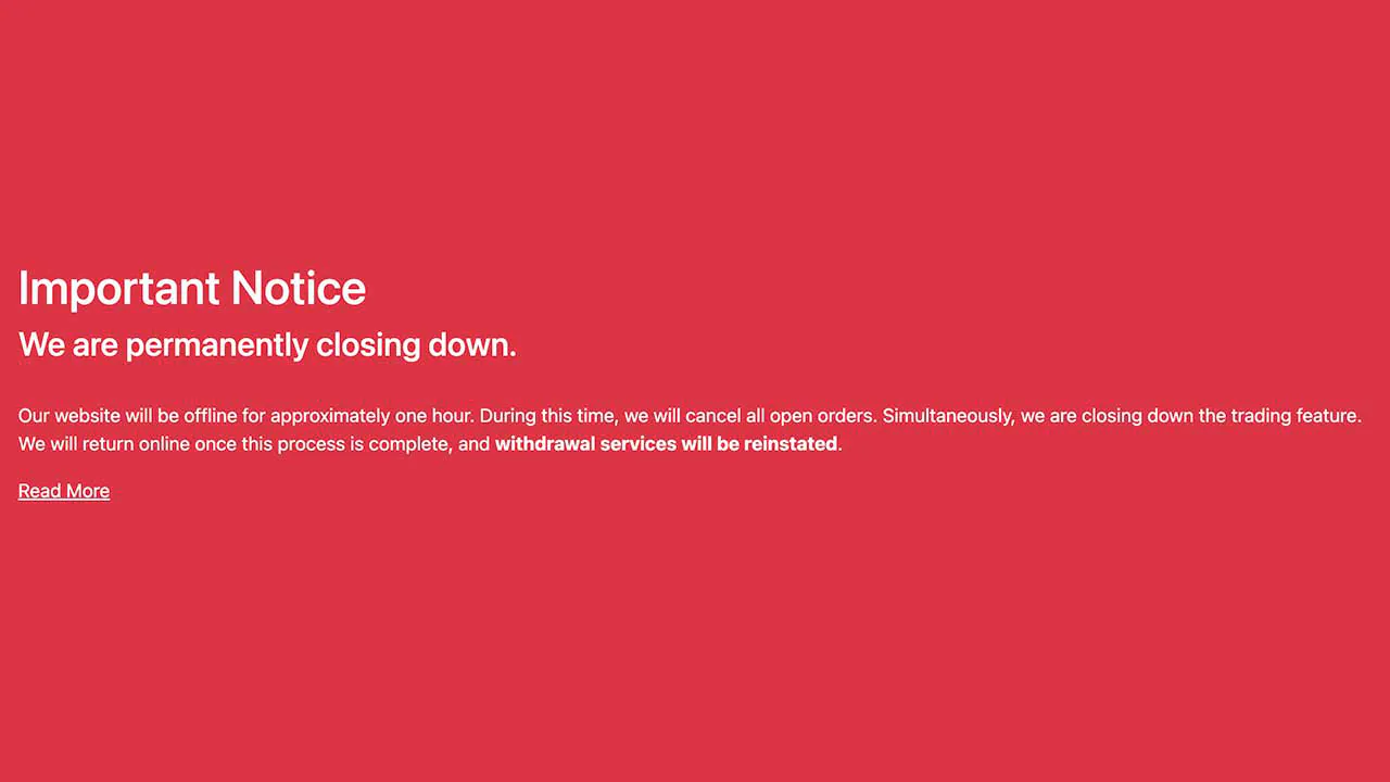 Sàn giao dịch Txbit đóng cửa do sự bất lợi của thị trường