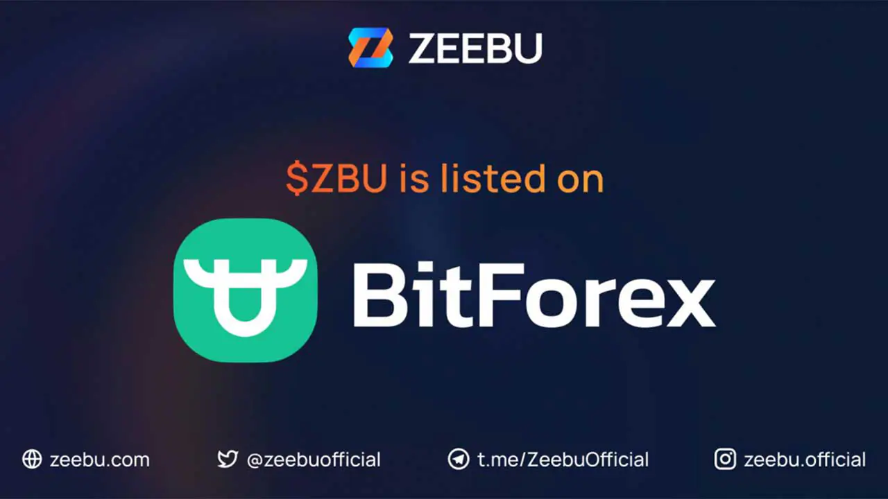 Zeebu công bố niêm yết trên BitForex