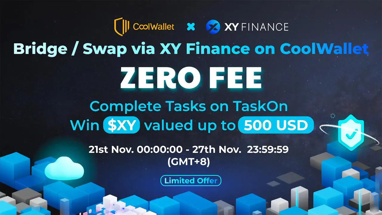 CoolWallet hợp tác cùng XY Finance để thực hiện Zero on-Chain Bridge và Swap