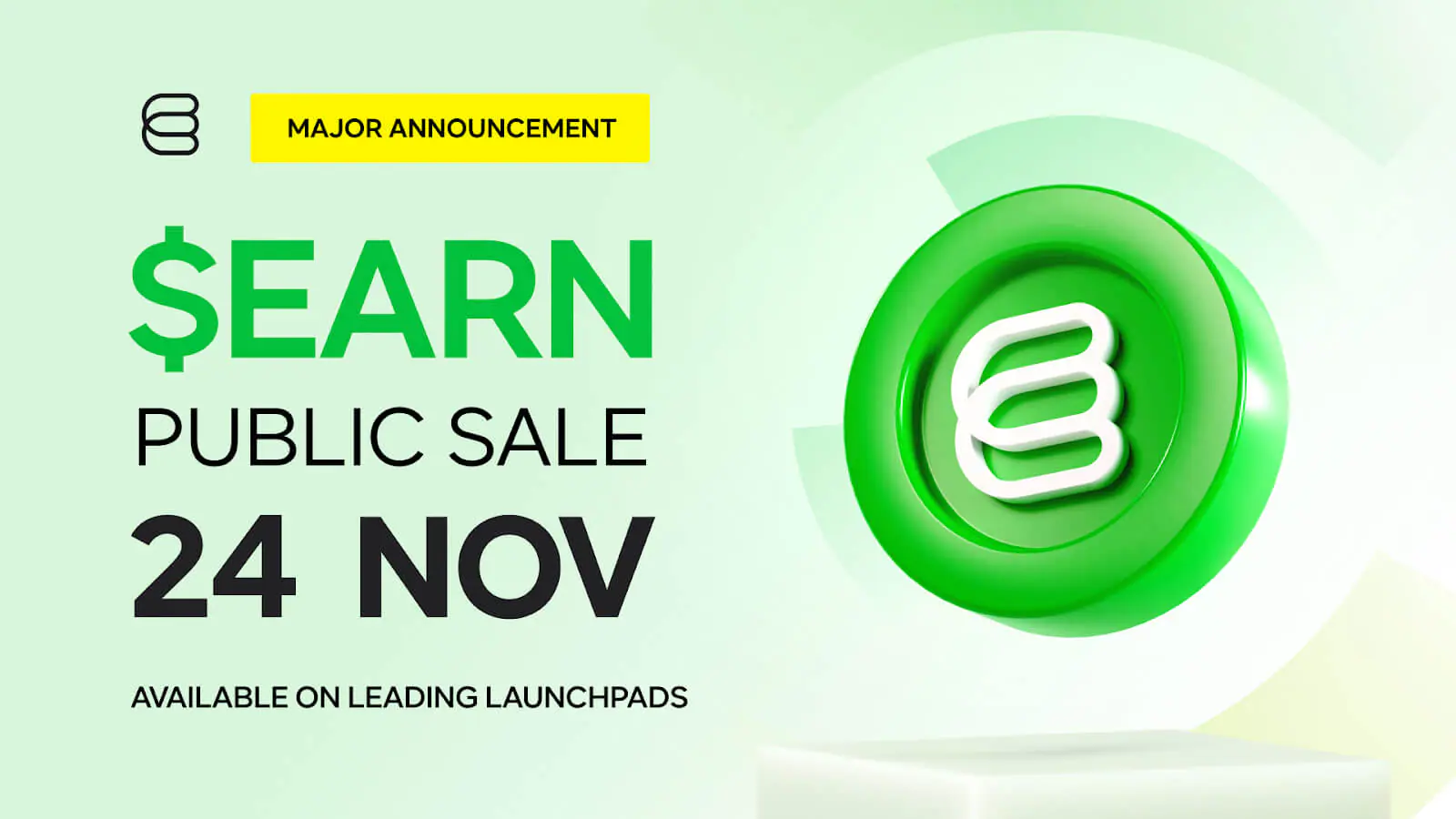 EARN Token Public Sale Ngày 24/11
