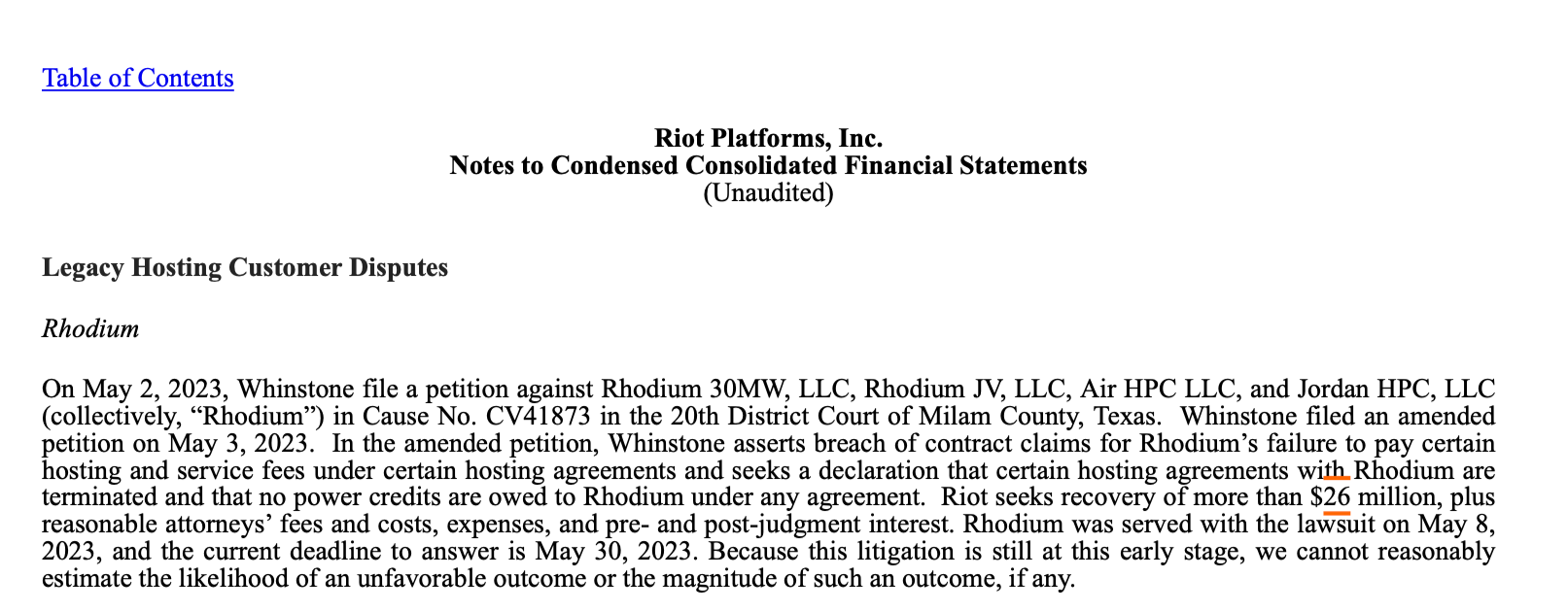 Rhodium bị kiện vì khoản phí 26 triệu USD chưa thanh toán - Tin Tức Bitcoin 2024