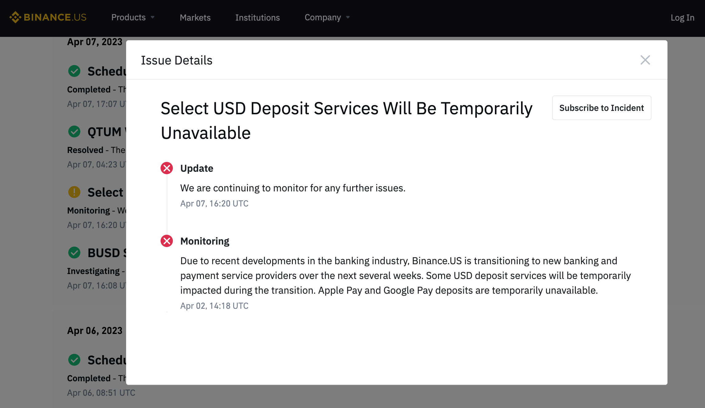BinanceUS không có đối tác ngân hàng tại Hoa Kỳ - Tin Tức Bitcoin 2024