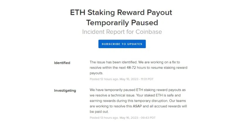 Coinbase dừng thanh toán phần thưởng staking ETH - Tin Tức Bitcoin 2024