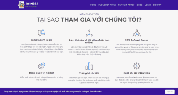 Mmo1s.com – Site rút gọn link kiếm tiền uy tín đến từ Việt Nam